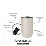 Voyager Tumbler with Clear Flip Lid & Straw R3